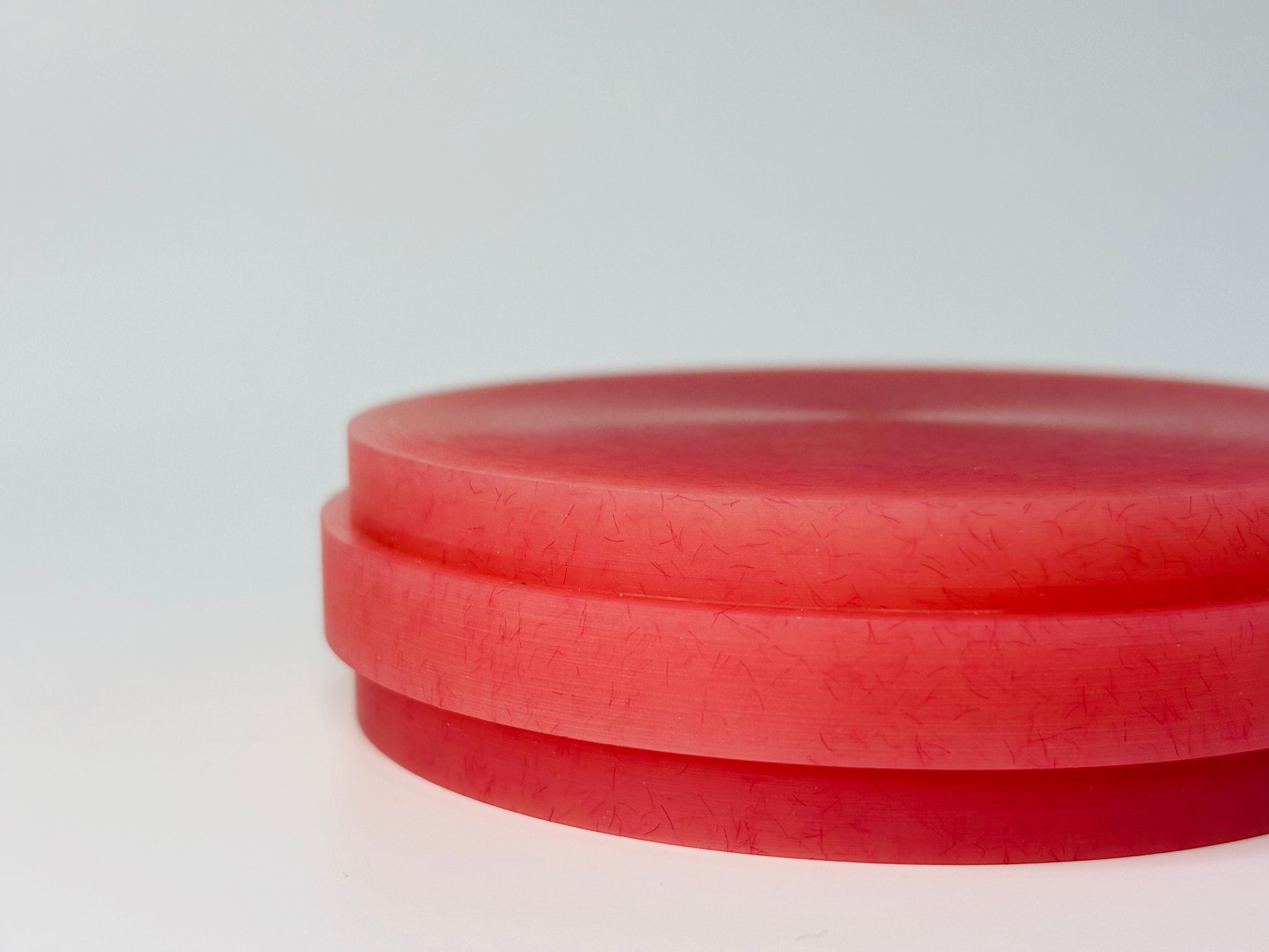 Veined Pink PMMA Disc thinkness shown