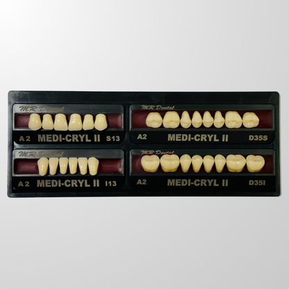 Medi-Cryl II Two Layer Acrylic Teeth Full Set - Upper and Lower Anterior and Posterior Full Set 