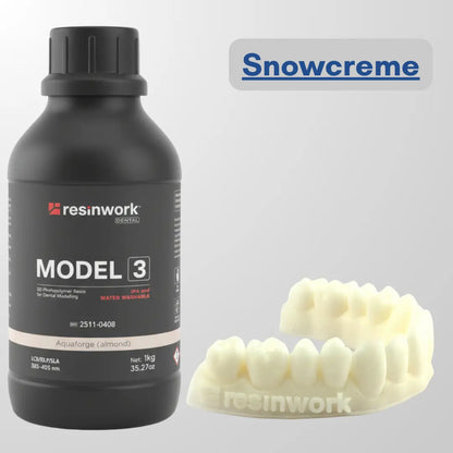 Resinwork Model 3 Snowcreme colour 3d printing resin