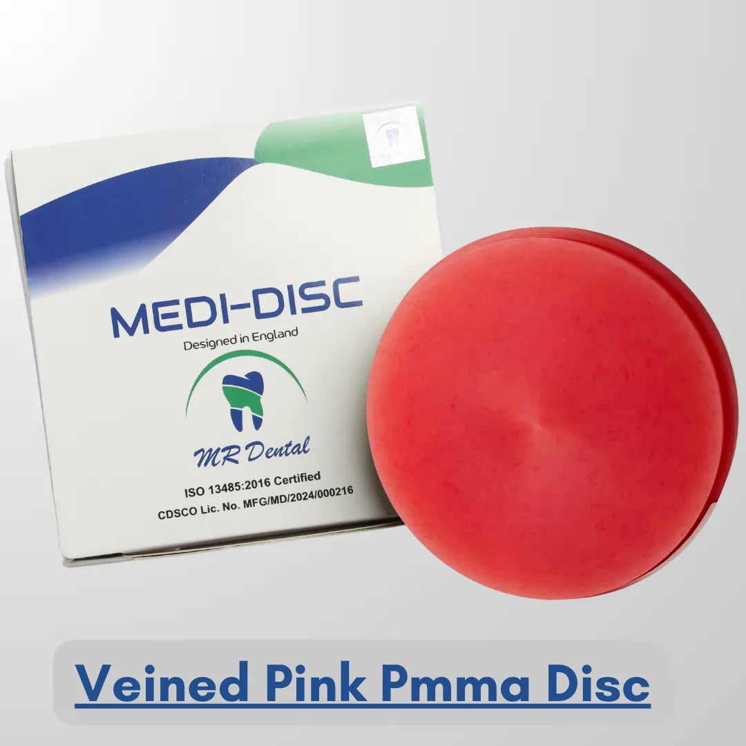 MR Dental Pmma Disc - Veined Pink Shade