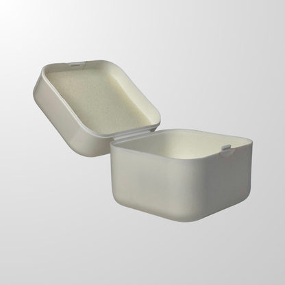 Open Denture Box Case with Impact-Resistant Sponge Padding for Secure Protection